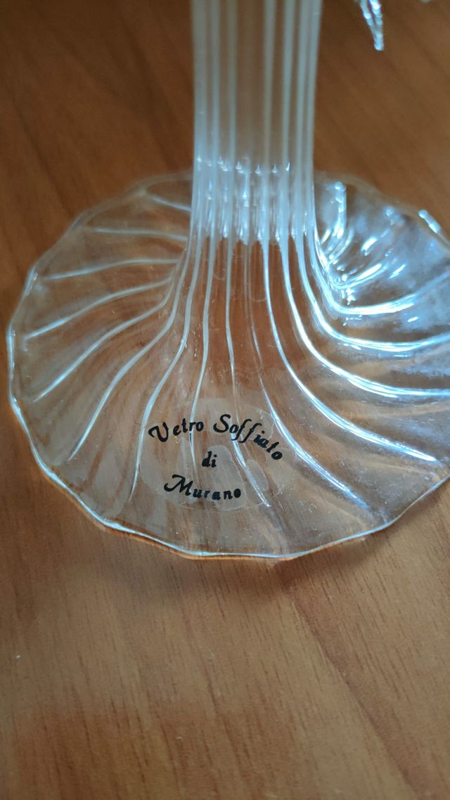 Vetro soffiato di Murano e argento