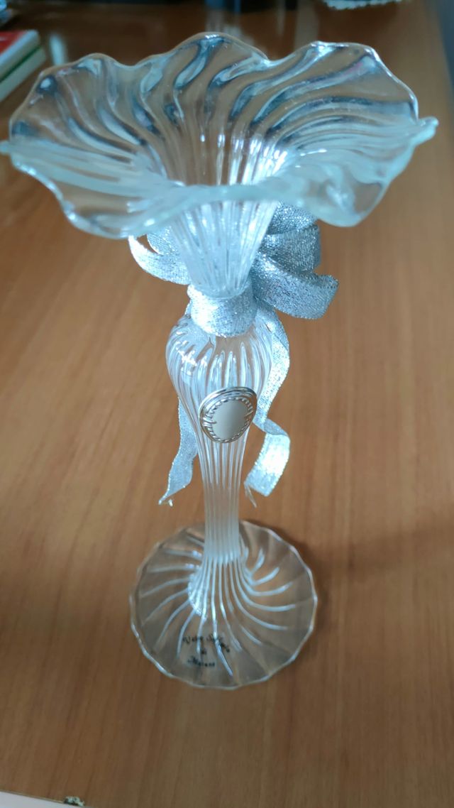 Vetro soffiato di Murano e argento