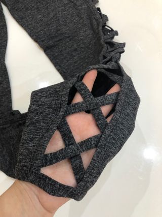 Leggins sportivo yoga grigio