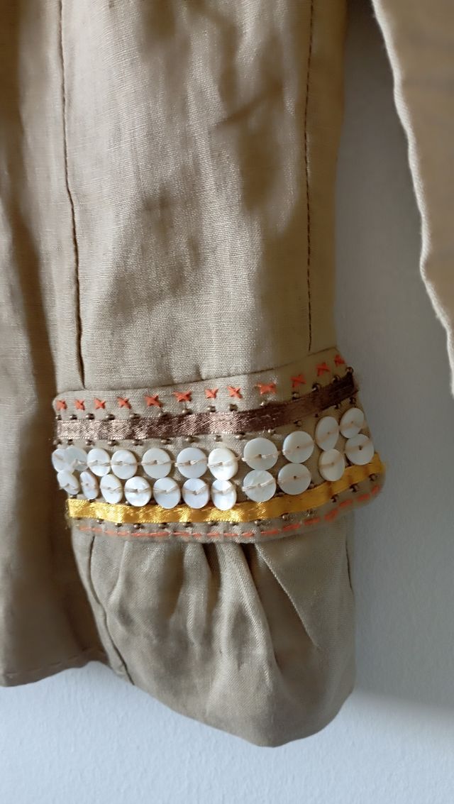 Falda midi de lino bordada+ chaqueta Tintoretto