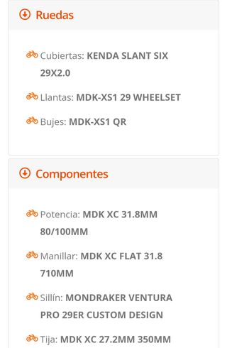 Bicicleta de montaña Mondraker Ventura Pro 29