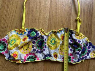 Bikini bandeau estampado amarillo T.42/4038