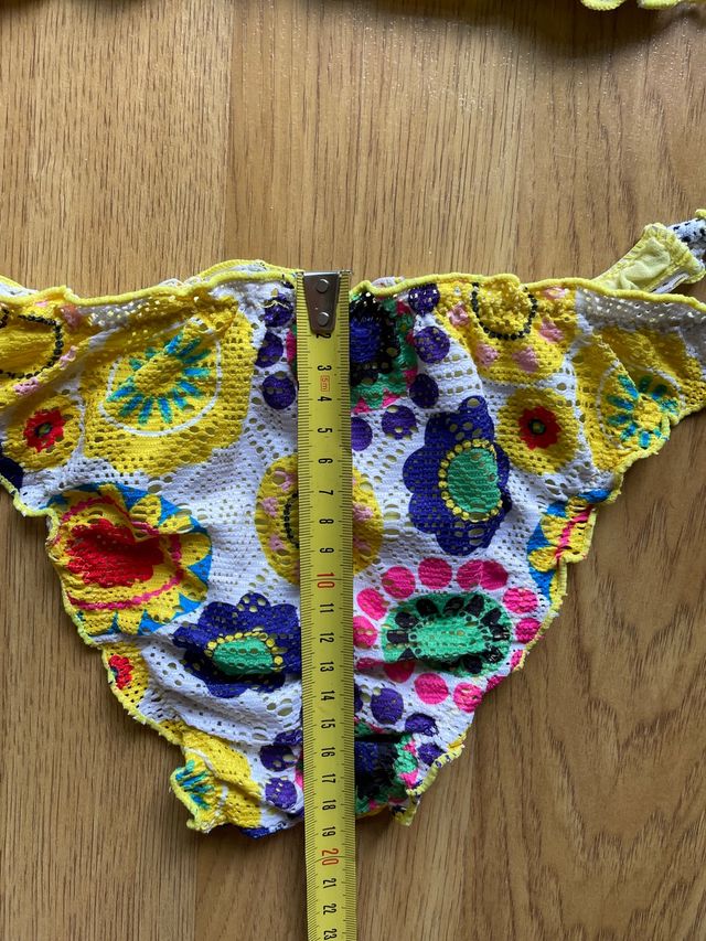 Bikini bandeau estampado amarillo T.42/4038