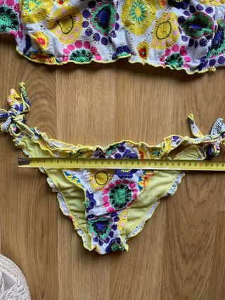 Bikini bandeau estampado amarillo T.42/4038