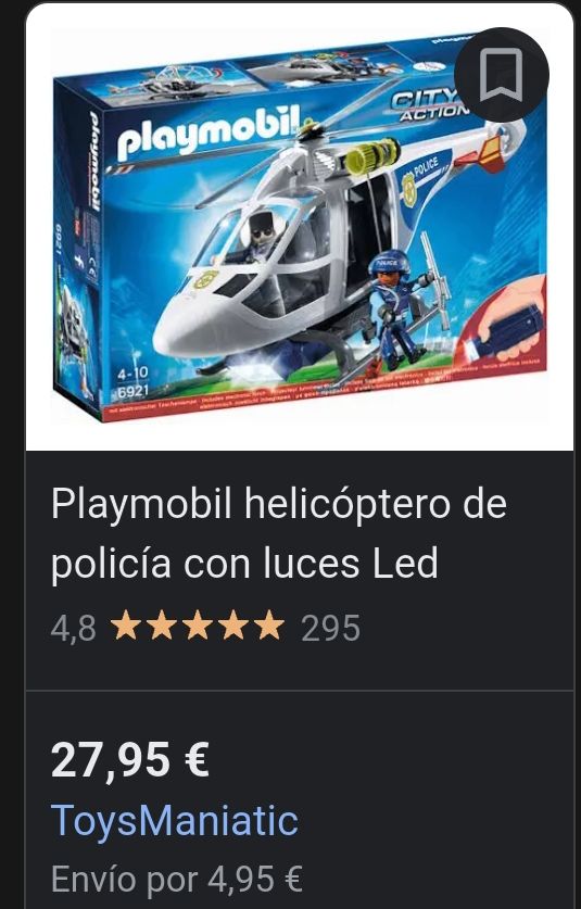 HELICOPTERO DE POLICIA PLAYMOBIL