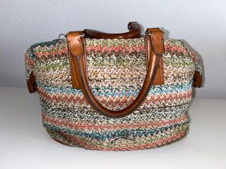 Bolso de cuero multicolor Bimba y Lola