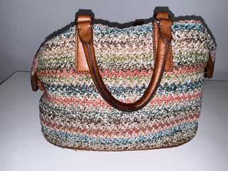 Bolso de cuero multicolor Bimba y Lola