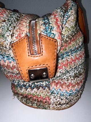 Bolso de cuero multicolor Bimba y Lola