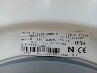 puerta lavadora fagor f-1158