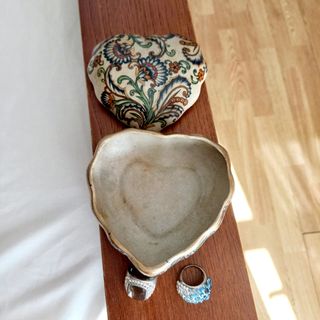 Guarda jóias em coração Vintage