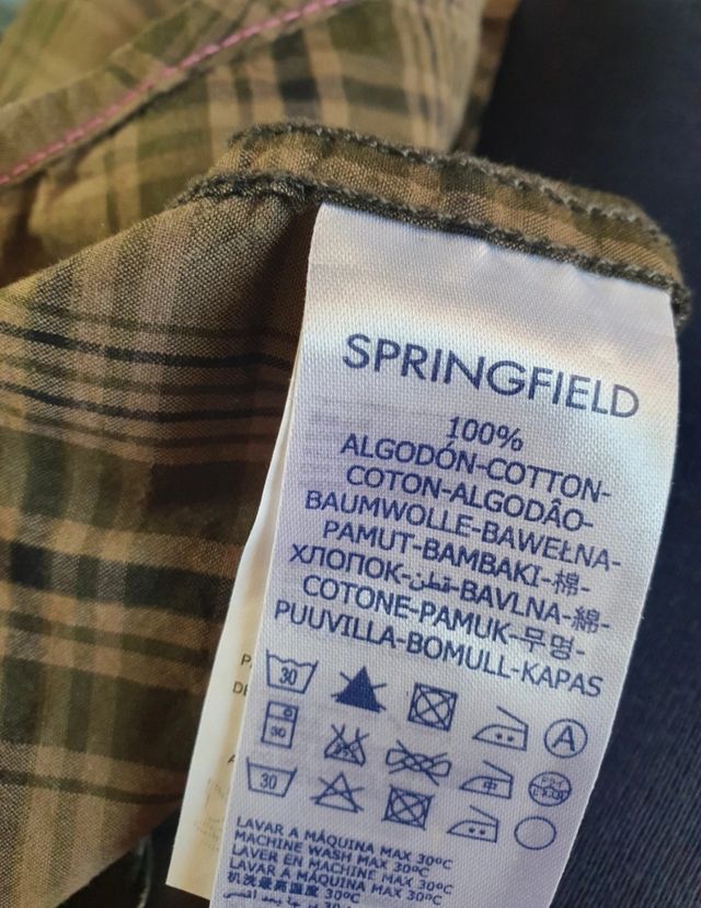 Camisa hombre manga corta talla M Springfield