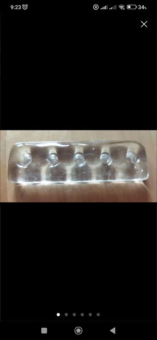 Portavelas rectangular cristal transparente