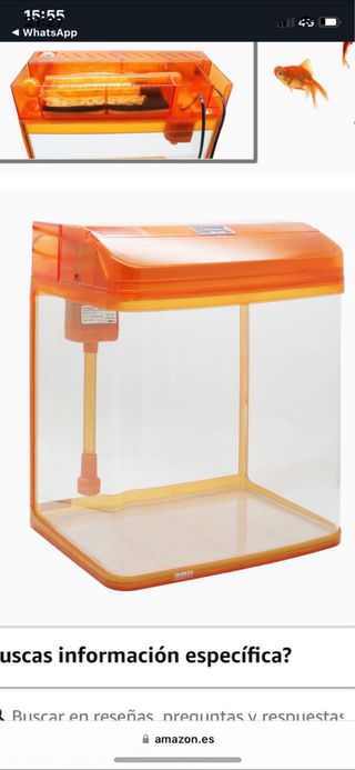 Acuario con iluminación