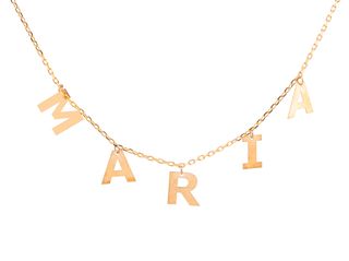 Cadena de oro 9K con letras para montar tu nombre