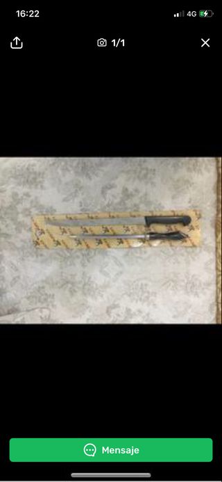 Cuchillo jamonero y afilador