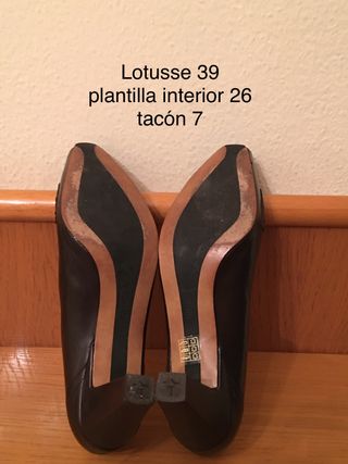LOTTUSSE - zapatos mocasines tacon 39