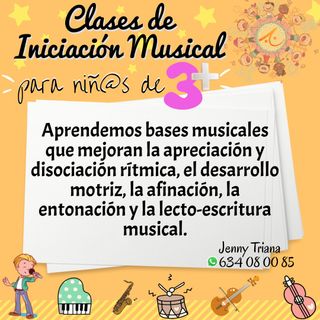 Clases de musica para niños, iniciación musical