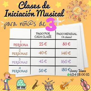 Clases de musica para niños, iniciación musical