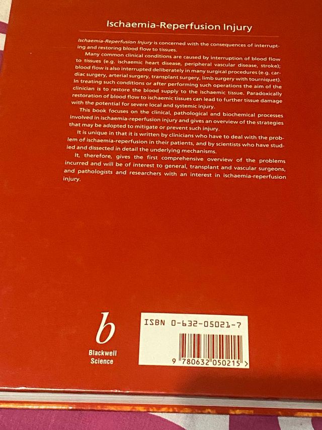Libro de medicina Ischaemia reperfusion injury
