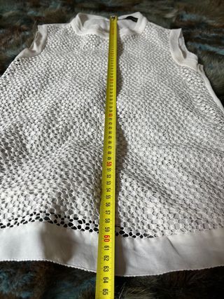 Camisa transparencias blanca bordados - XS