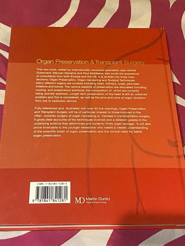 Libro de medicina Organ Preservation transplant