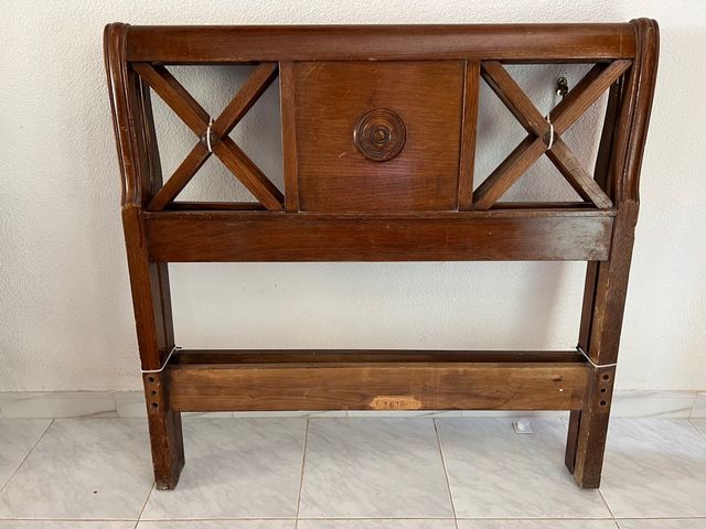 2 CABECEROS ESTILO INGLÉS MADERA NOGAL