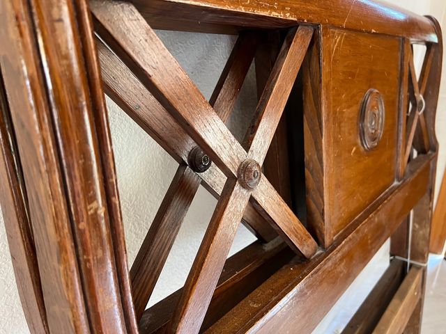 2 CABECEROS ESTILO INGLÉS MADERA NOGAL