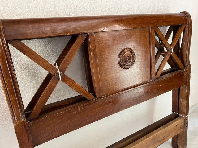 2 CABECEROS ESTILO INGLÉS MADERA NOGAL