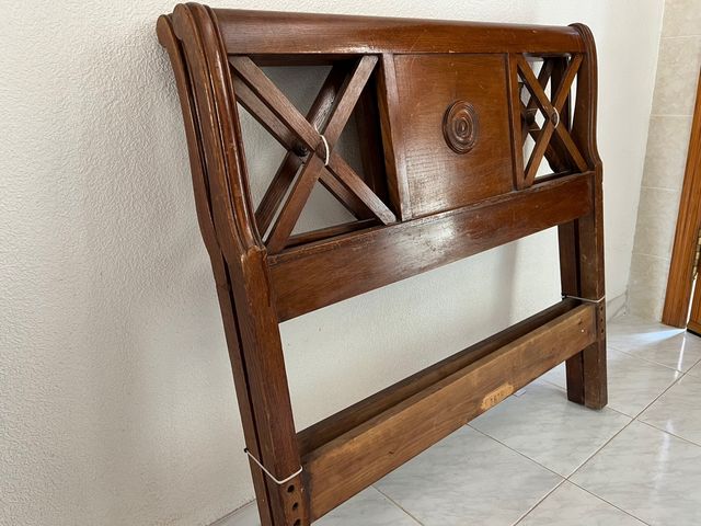 2 CABECEROS ESTILO INGLÉS MADERA NOGAL