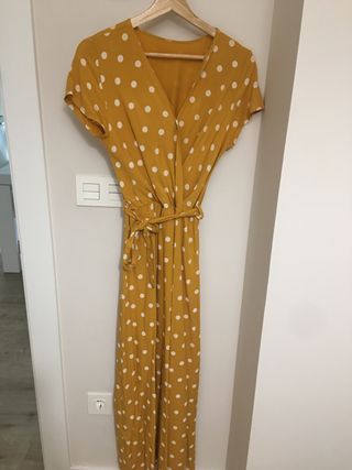 Vestido topos amarillo mostaza