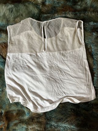 Camiseta Tull Algodón - Zara - S