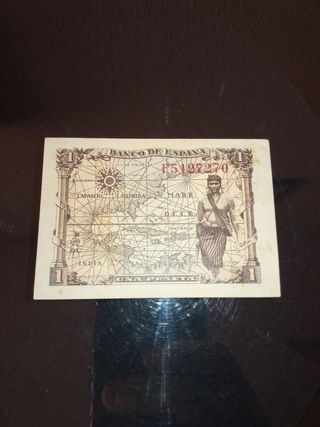 ANTIGUO BILLETE DE UNA PESETA. 1945
