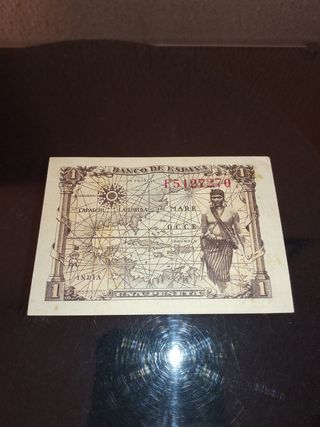 ANTIGUO BILLETE DE UNA PESETA. 1945