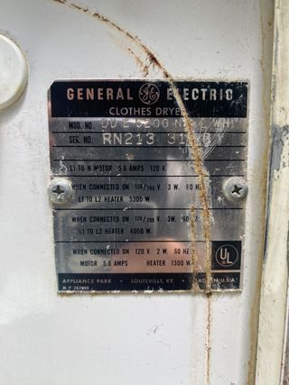 Secadora americana vintage general electric 70,s