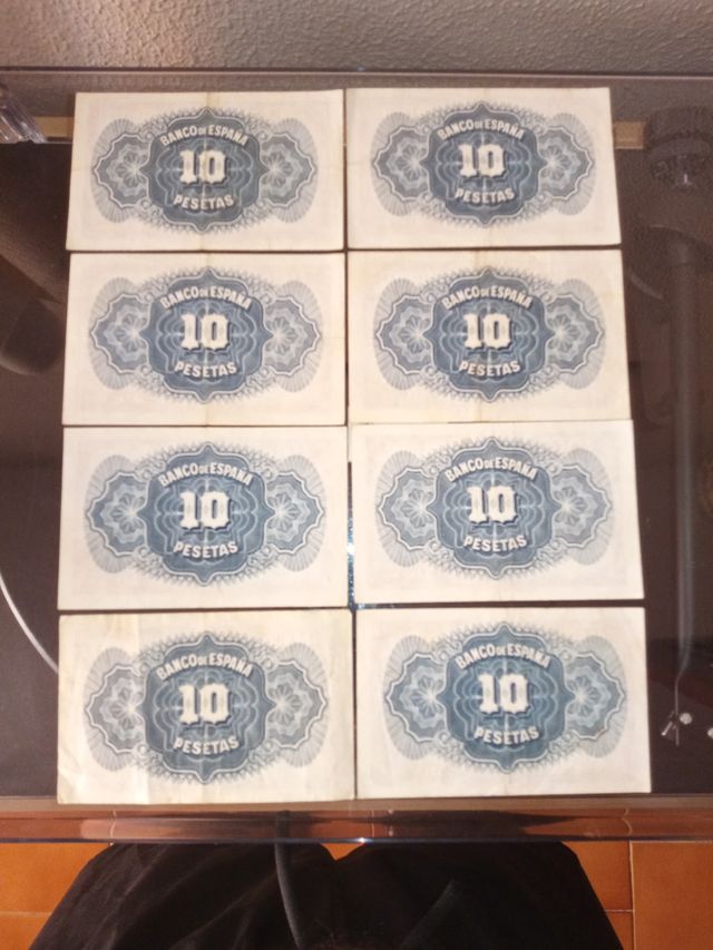 LOTTO DI VECCHIE BANCONOTE DA 10 PESETAS 1935