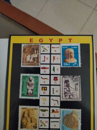 Colección de 10 SELLOS de EGIPTO. Filatelia.