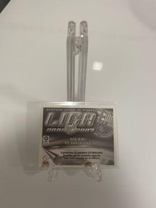 Cromo de Messi Liga Este año 2006-07.