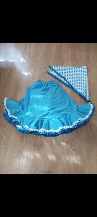 Falda sevillana / flamenca. 8-10 años