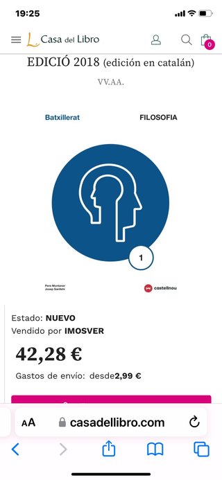 Libro bachillerato Filosofía 1 Castellnou