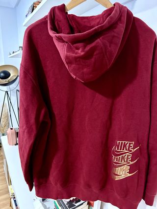 Sudadera Nike capucha granate