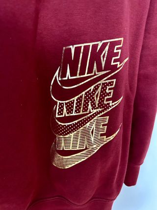 Sudadera Nike capucha granate