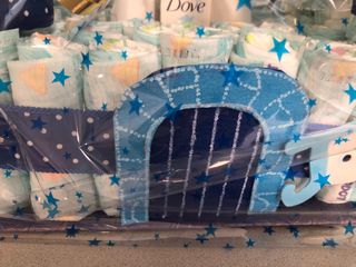 Tarta pañales Castillo