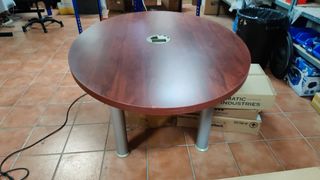 Tavolo da riunione ovale in legno 160x120