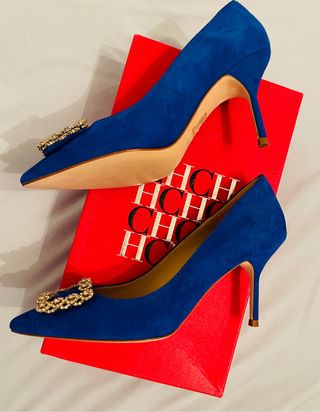Zapatos Carolina Herrera azul talla 36