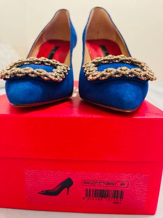 Zapatos Carolina Herrera azul talla 36