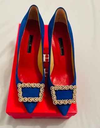 Zapatos Carolina Herrera azul talla 36