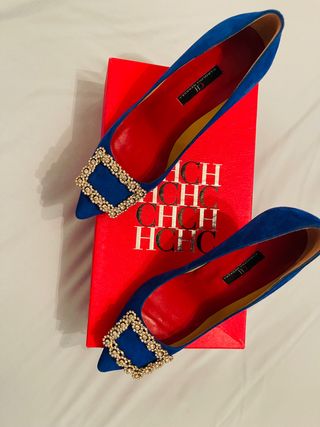 Zapatos Carolina Herrera azul talla 36