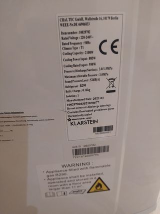 Aire acondicionado portátil