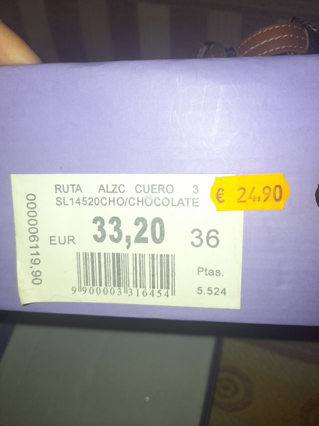 SANDALIAS CON CUÑA DE CUERO NÚMERO 36 NUEVAS