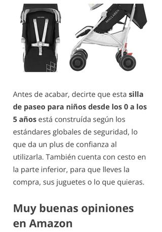 silla paseo ligera Maclaren Techno X